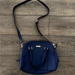 Kate Spade Blue Crossbody Bag with Gold Hardware